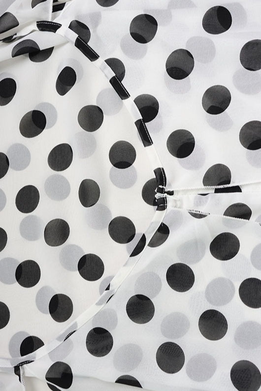 Elegant Halter Polka Dot Maxi Dress image 6
