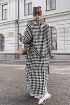 Long Houndstooth Trench High End Overcoat image 2