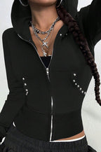 Minimalist Slim Fit Printed Hoodie image 5