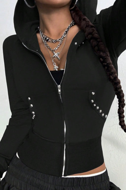 Minimalist Slim Fit Printed Hoodie image 5