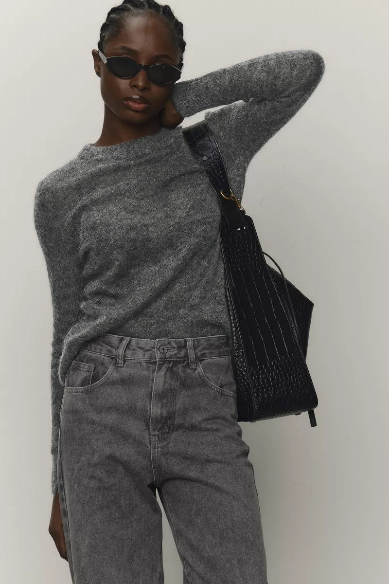 Mohair Round Neck Knit Top image 19