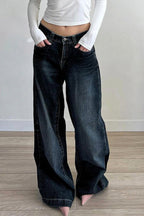 Minimal Vintage Loose Washed Black Jeans image 4