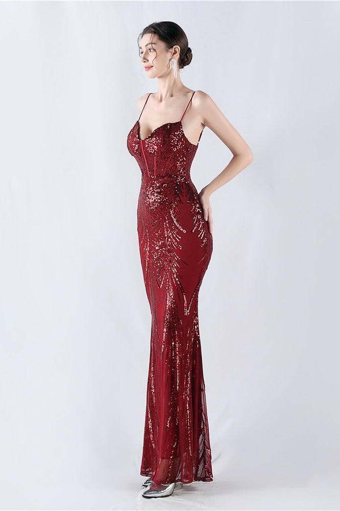 Boned Sequin Embroidered Formal Dress image 17