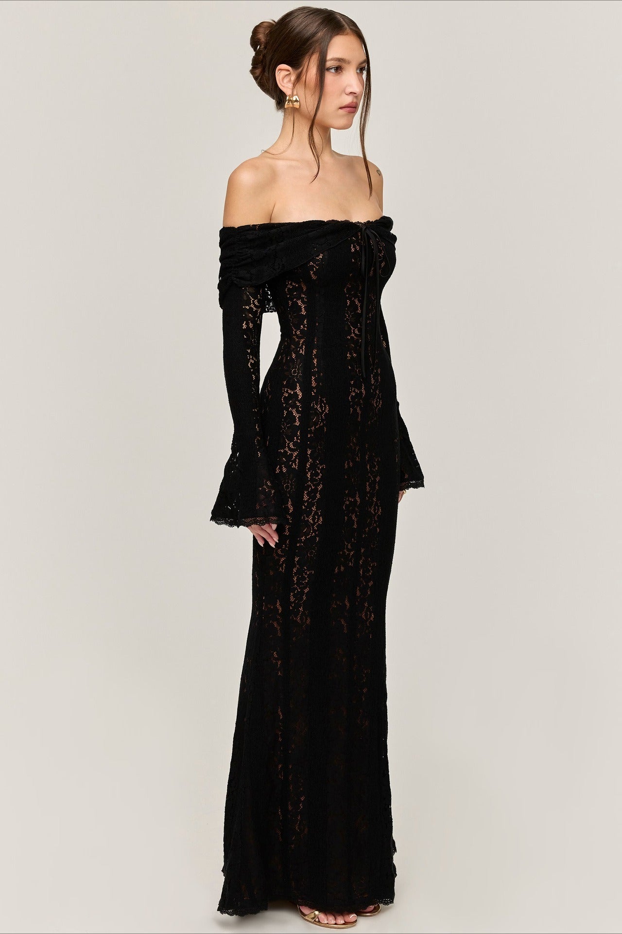 Strapless Lace Mermaid Maxi Dress image 6