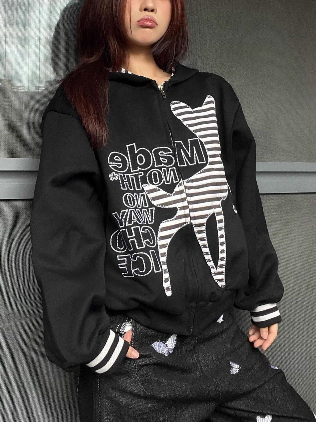Vintage Deer Patchwork Hoodie image 4