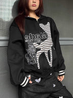 Vintage Deer Patchwork Hoodie image 4