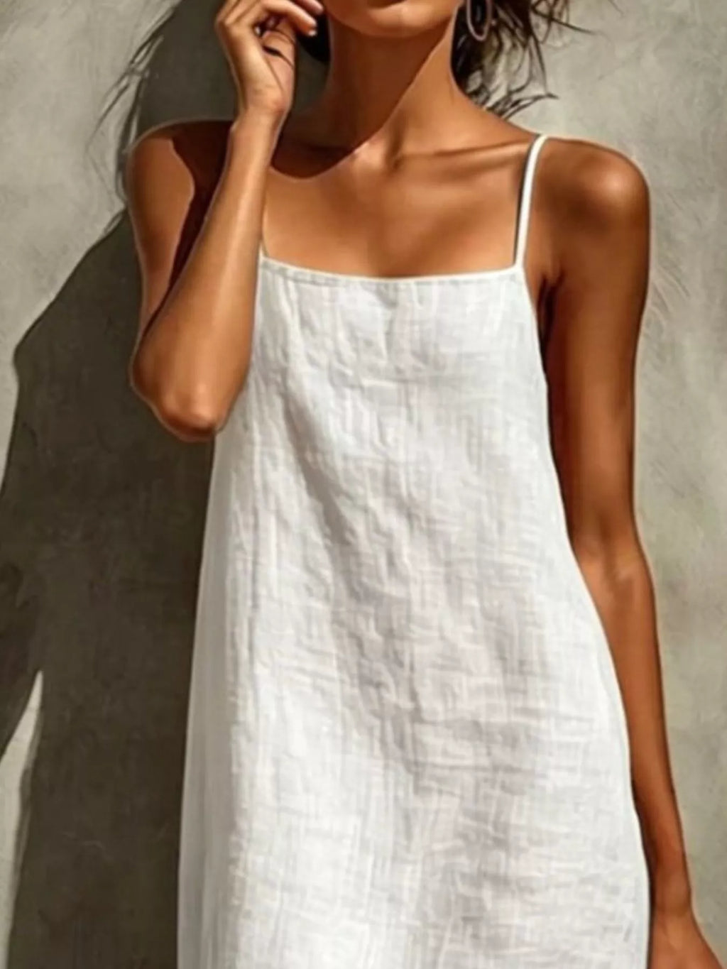 Noelle Maxi Dress detail view styled for Avrienne