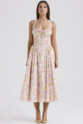 Floral Print Halter Bodycon Maxi Dress image 4