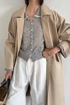 Lace Peter Pan Collar Lightweight Wool Knit Cardigan image 7