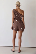 Off Shoulder Print Casual Two Piece Set image 9