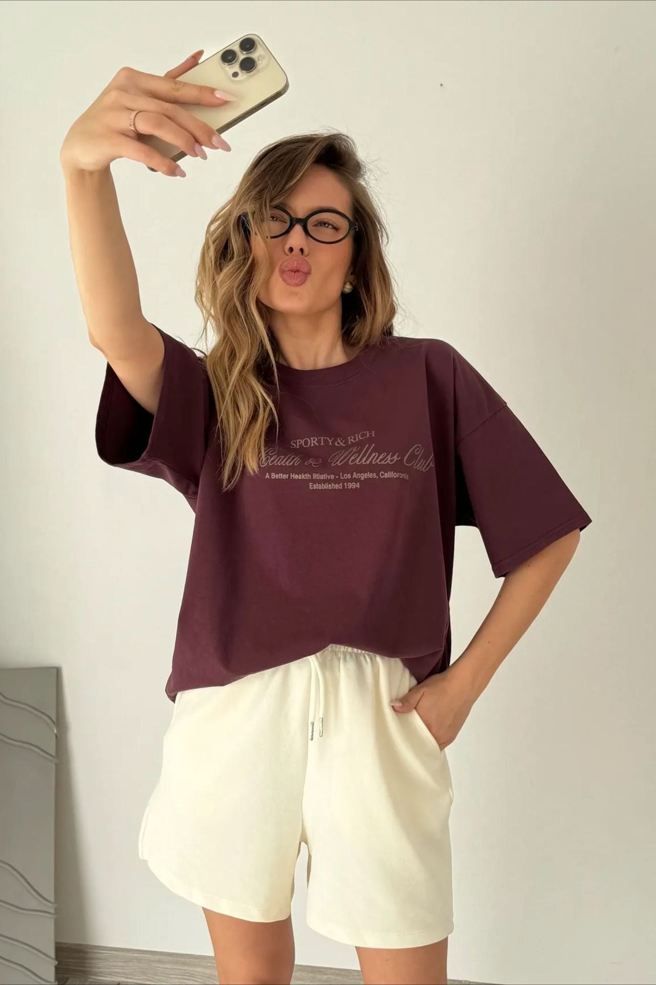Minimalist Casual Cotton Letter Print Short Sleeve T-shirt image 9