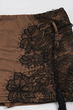 Stand Collar Hollow Lace Patch Skirt Set image 6