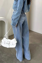 Retro Pocket Washed Cargo Straight Jeans image 3