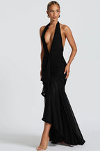 Sexy Deep V Halter Mermaid Party Dress image 7
