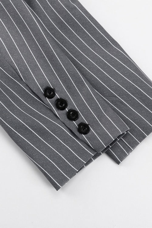 Fashion Striped Suit Blazer Two Piece Set image 6