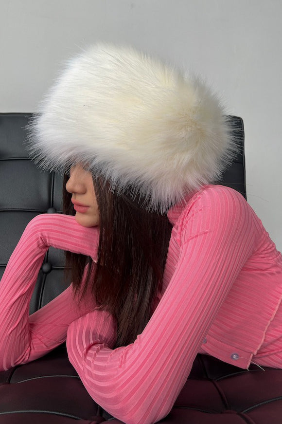 Faux Fur Thickened Y2K Dome Shaped Hat image 1