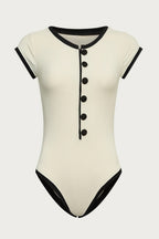 Sexy Color Block Cut Out One Piece Swimwear image 4