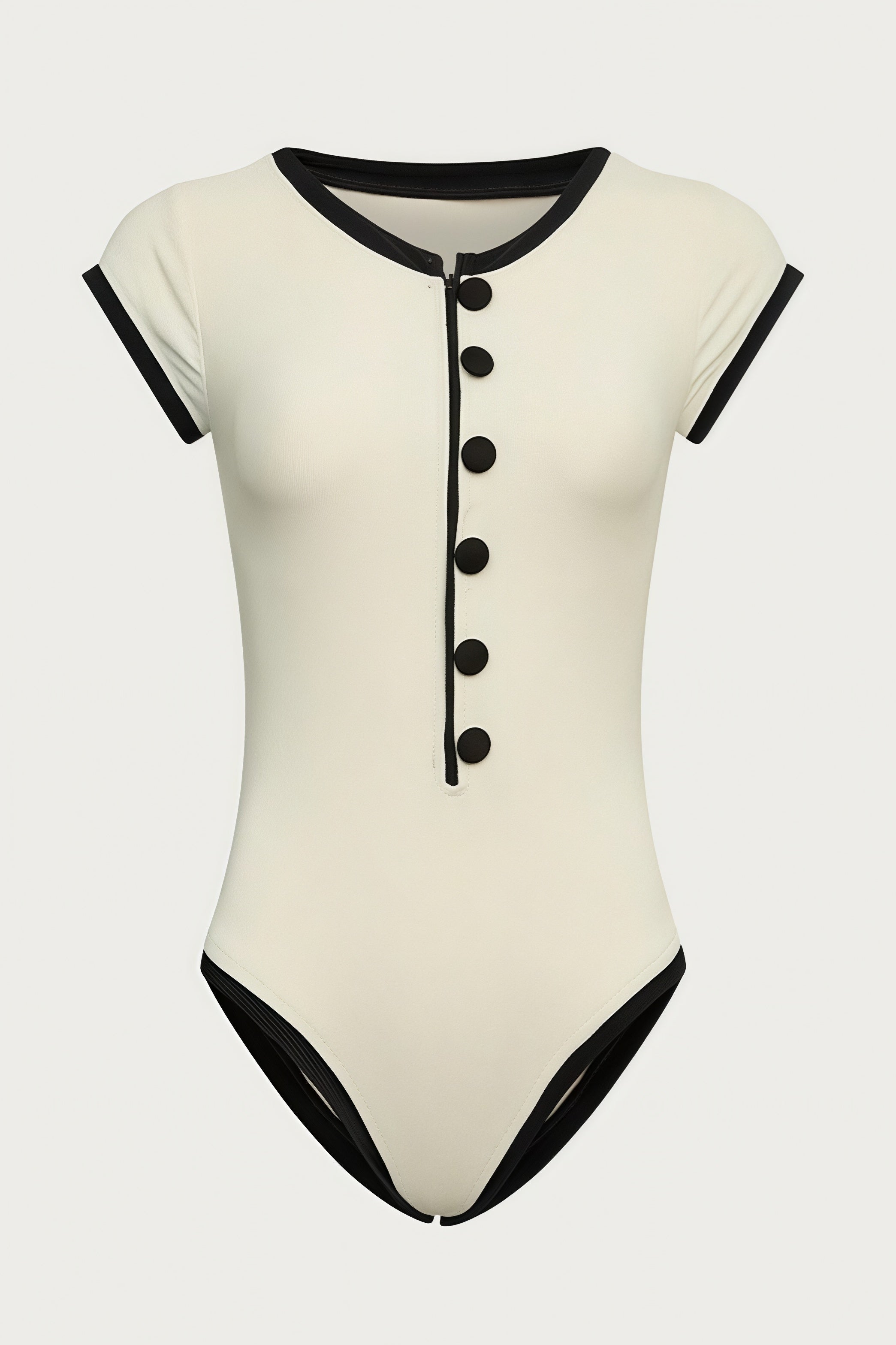 Sexy Color Block Cut Out One Piece Swimwear image 4