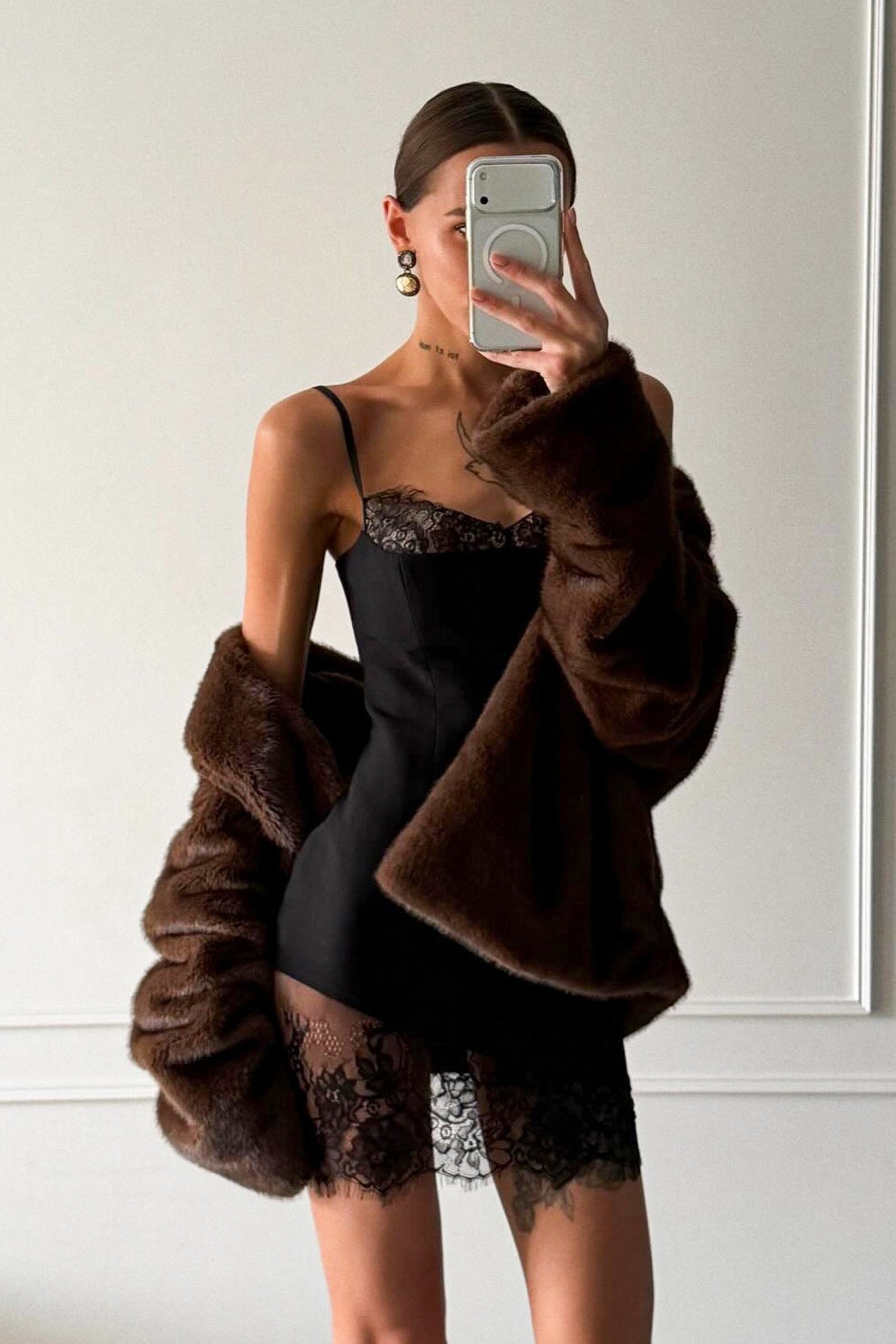 Sexy Lace A Line Bodycon Mini Dress image 6
