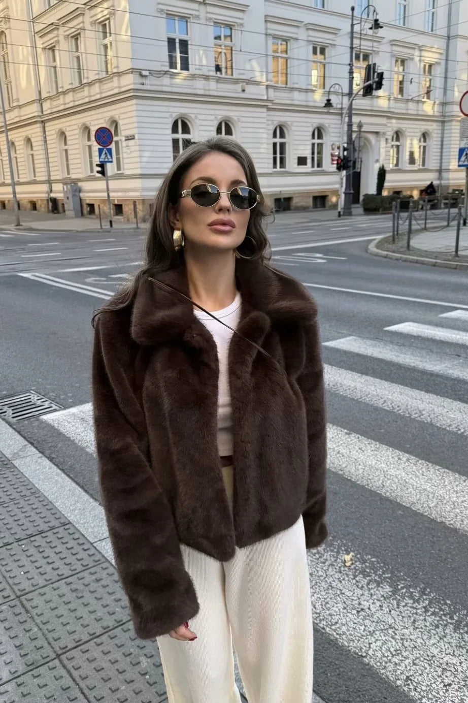 High Street Faux Fur Collar Coat image 7