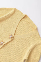 Short Sleeve Starfish Button Knit Cardigan image 6