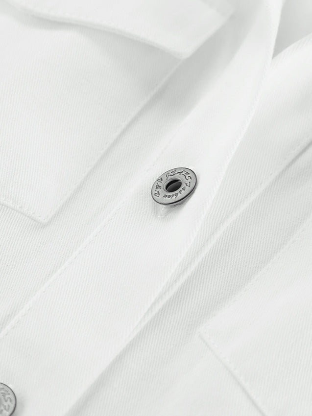 Cotton Belted White Utility Blouse image 9