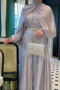 Shimmer Tulle Inner Skirt Outer Skirt Headscarf Three Piece Prom Dress image 1