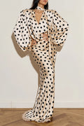 Vintage Polka Dot Sash Maxi Dress image 1