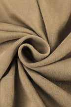 French Minimalist High-Waisted Solid Color Midi Skirt image 5