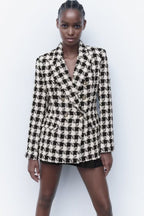 Houndstooth Double Breasted Blazer image 2
