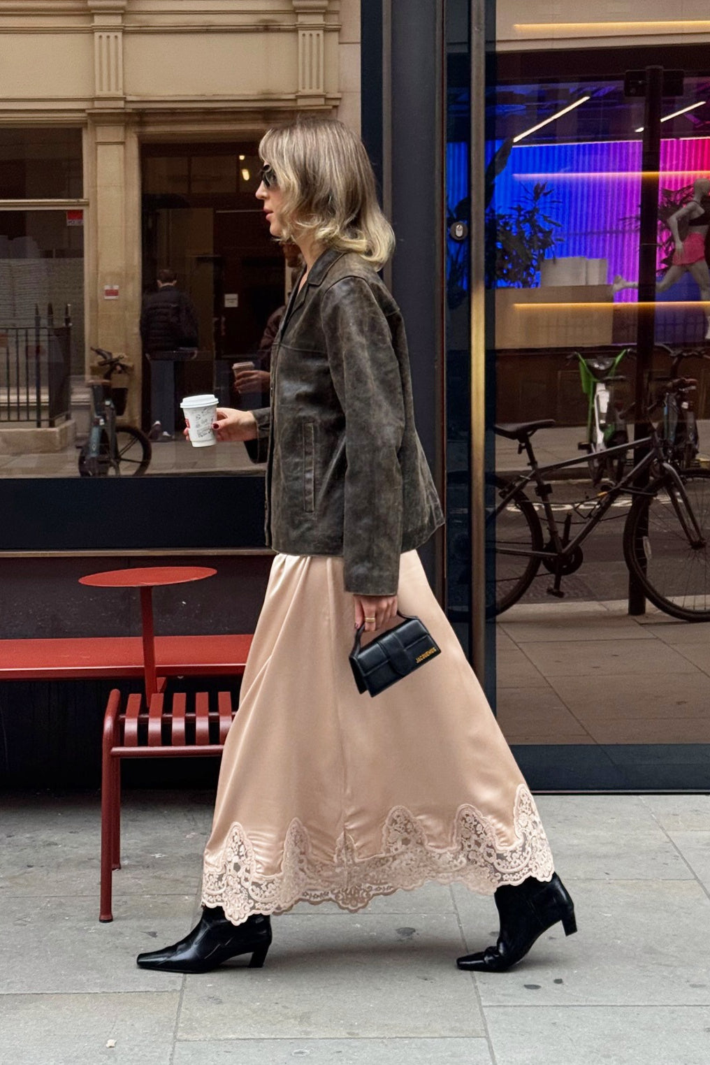 Elegant Lace Trim A Line Skirt image 7