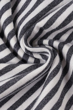 Color Block Striped Asymmetric Shoulder Fitted Blouse image 5