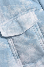 Printed Color Block Crop Quilted Puffer Jacket image 5