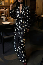 Vintage Polka Dot Sash Maxi Dress image 9