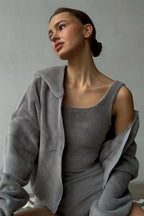 Fuzzy Solid Cardigan Tank Three Piece Set image 8