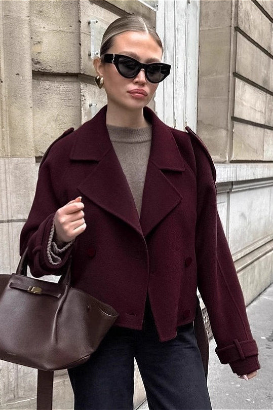 Thick Brown Wool Double Breasted Jacket image 1