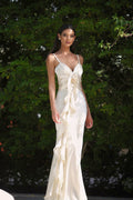 Satin Floral Tie-Back Slim Fit Slip Dress Party Dress image 1