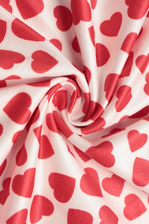 Vintage Tube Heart Print Split Midi Dress image 6