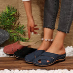 Alina Wedge Sandals styled for Avrienne
