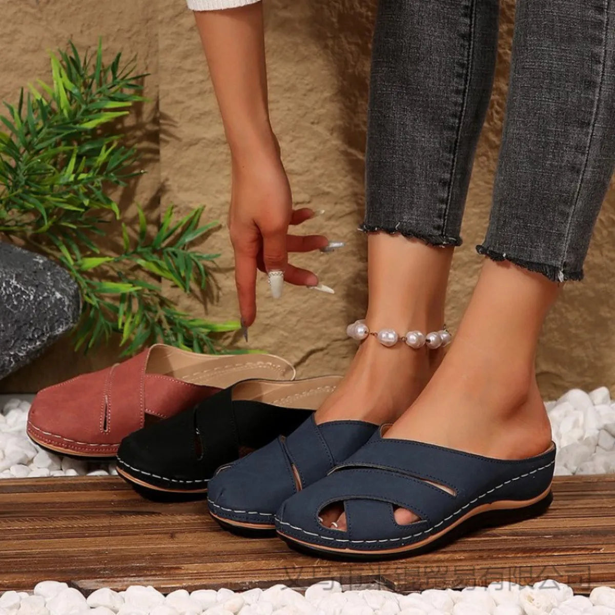 Alina Wedge Sandals styled for Avrienne