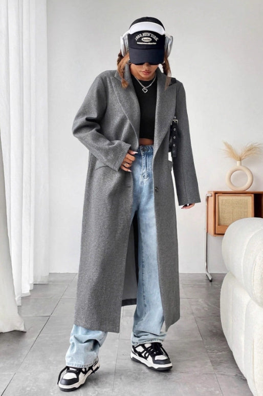 Minimalist Wool Duster Coat image 3