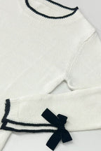 Color-Block Long Sleeve Knit Slim Sweater Dress image 7