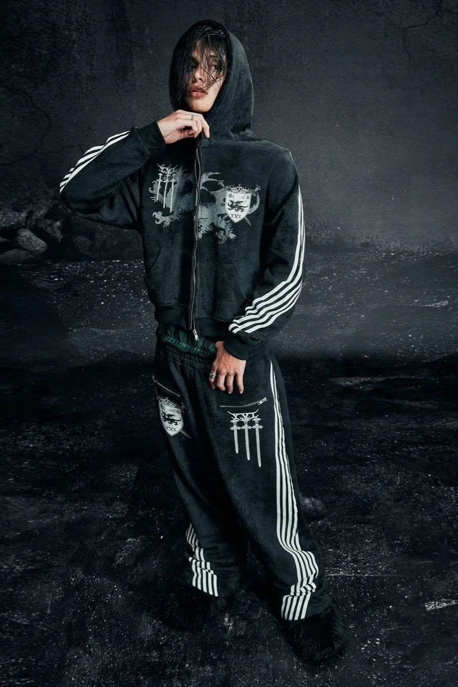 Retro Harajuku Zipper Hoodie image 4