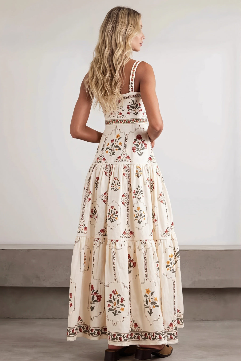 Floral Patchwork Long Boho Dress image 2