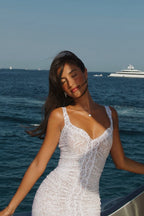 Sheer Lace Cami Slim Midi Dress image 2