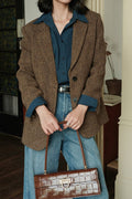 Herringbone Wool Blend Blazer image 1