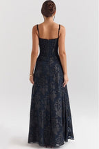 Spaghetti Strap Chiffon Floral Formal Dress image 7