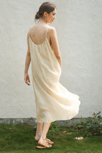 Vacation Linen Cotton Flowy Midi Dress image 2