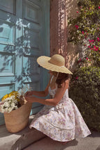 Floral Lace Spaghetti Strap Slim Fit Fluffy Skirt  Vacation Dress image 3