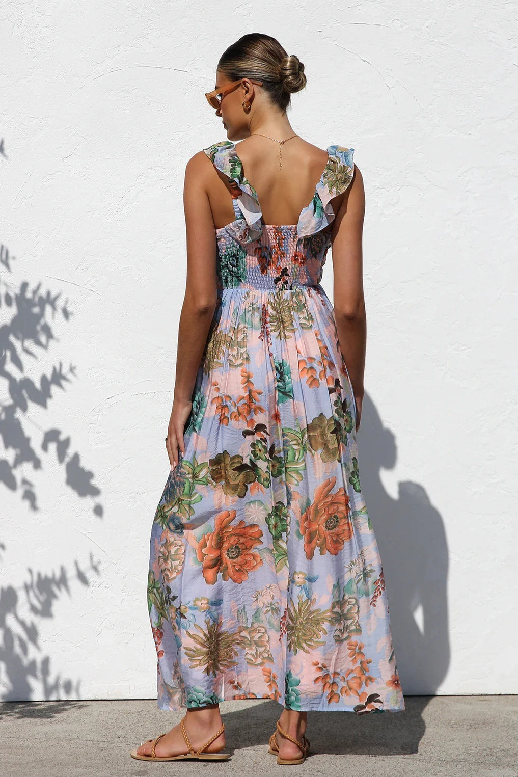 V Neck Swing Print Cami Maxi Dress image 7
